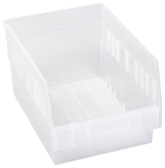 Quantum Clear-View Store-More 6" Shelf Bins – QSB207CL to QSB216CL – Case Pack – 11-5/8" x 8-3/8" x 6" – QSB207CL – Clear