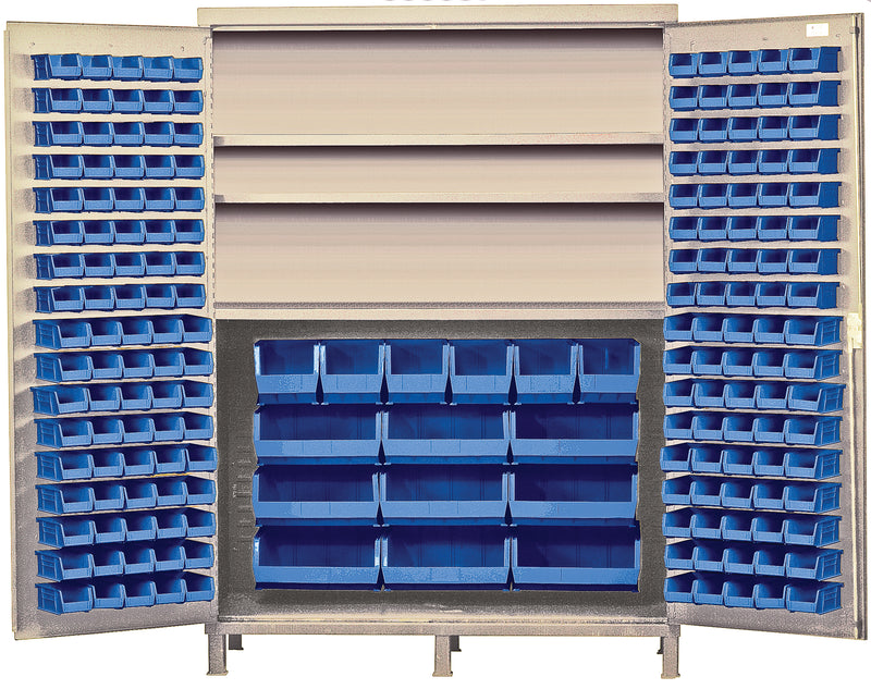 Quantum 60" Wide Storage Cabinets – 60" x 24" x 84" – QSC-BG-60S – Blue