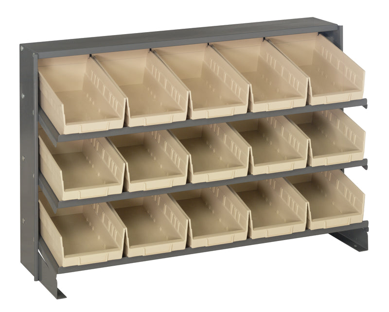 Quantum Bench Racks with Bins – 12-1/2" x 36" x 23" – QPRHA-102 – Ivory