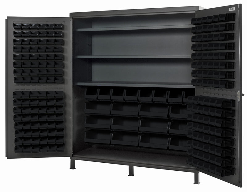 Quantum 72" Wide Storage Cabinets – 72" x 24" x 84" – QSC Series – QSC-72S – Black