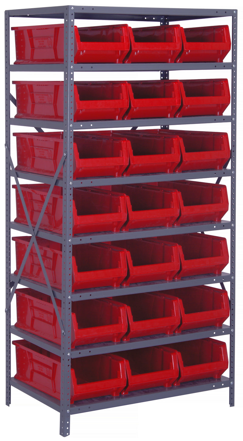 Quantum 24" Steel Shelving Systems – 24" x 36" x 75" – 2475-20-MIX to 2475-954 – 2475-20-MIXBL