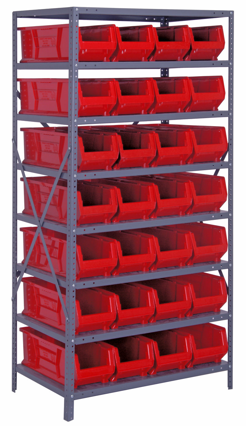 Quantum 24" Steel Shelving Systems – 24" x 36" x 75" – 2475-20-MIX to 2475-954 – 2475-20-MIXBL