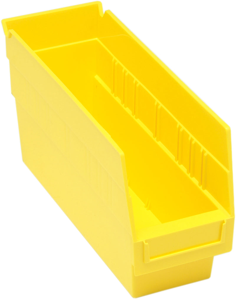 Quantum 6" Shelf Bins – QSB201 to QSB206 – Case Pack – 11-5/8" x 4-1/8" x 6" – QSB201 – Yellow