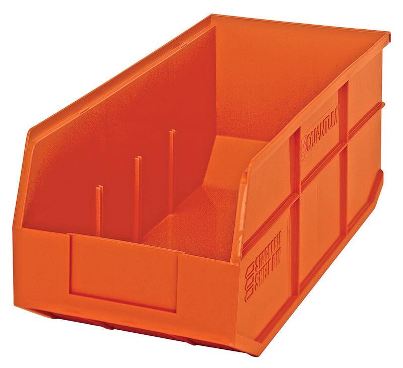 Quantum Stackable Shelf Bins – SSB463 to SSB485 – Case Pack – 18" x 8-1/4" x 7" – SSB463 – Orange