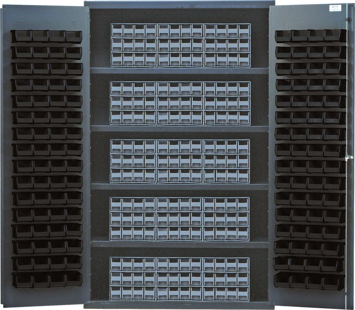 Quantum Storage Cabinets with Bins – 24" x 48" x 78" – QSC Series – QSC-QIC122 – Black