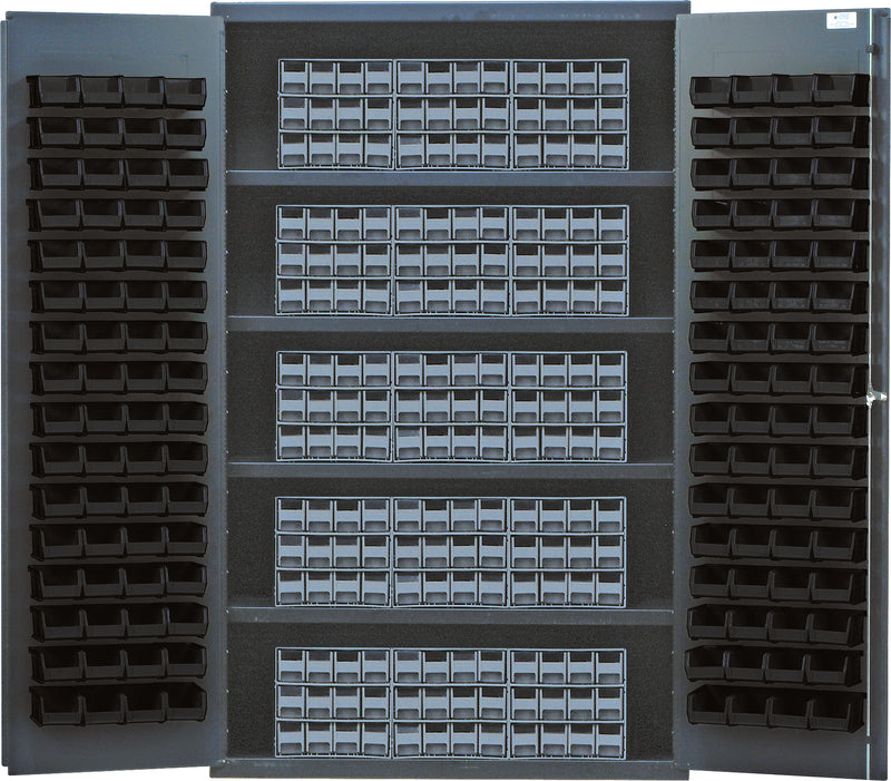 Quantum Storage Cabinets with Bins – 24" x 48" x 78" – QSC Series – QSC-QIC122 – Black