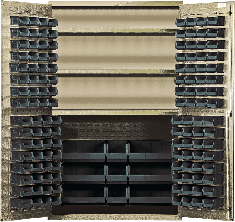 Quantum 48" Wide Storage Cabinets – 48" x 24" x 78" – QSC-BG Series – Kit – QSC-BG-48S – Black