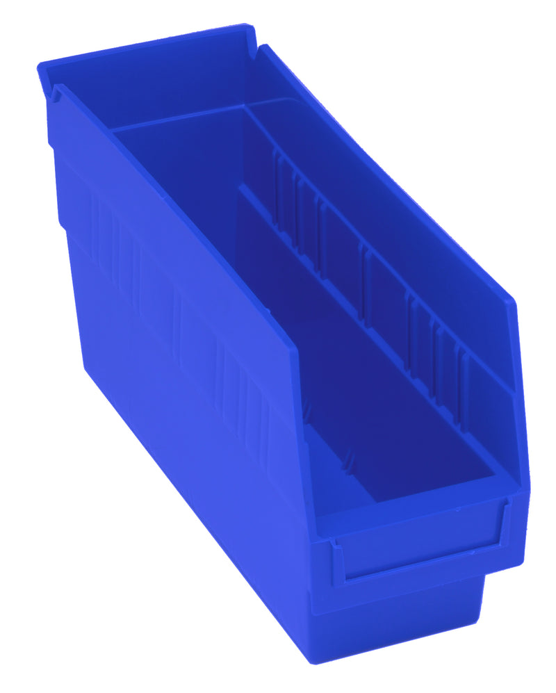 Quantum 6" Shelf Bins – QSB201 to QSB206 – Case Pack – 11-5/8" x 4-1/8" x 6" – QSB201 – Blue