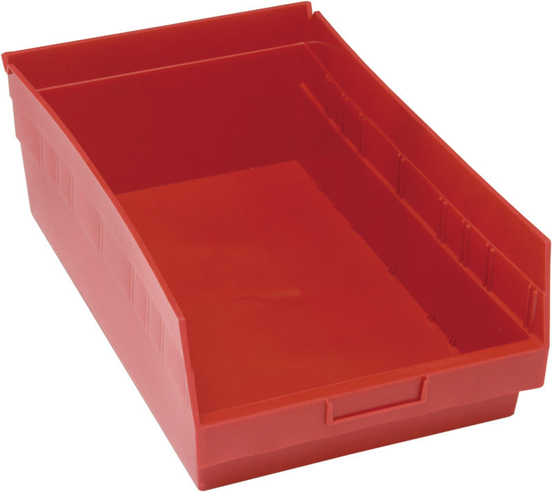 Quantum 6" Shelf Bins – QSB207 to QSB216 – Case Pack – 17-7/8" x 11-1/8" x 6" – QSB210 – Red