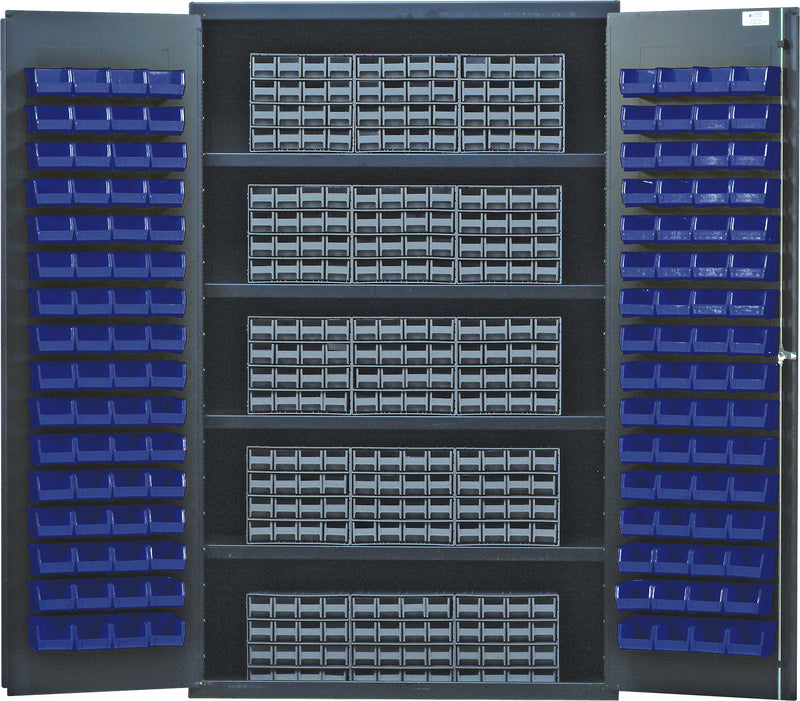 Quantum Storage Cabinets with Bins – 24" x 48" x 78" – QSC Series – QSC-QIC161 – Blue