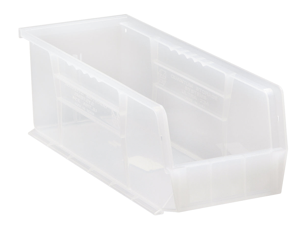Quantum Clear-View Ultra Stack & Hang Bins – QUS234CL to QUS240CL – Individual Units – 14-3/4" x 5-1/2" x 5" – QUS234CL – Clear