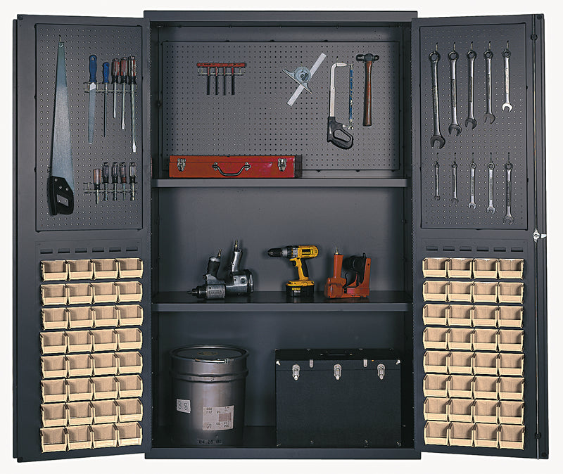 Quantum 48" Wide Storage Cabinets – 48" x 24" x 78" – QSC Series – Kit – QSC-4805 – Ivory