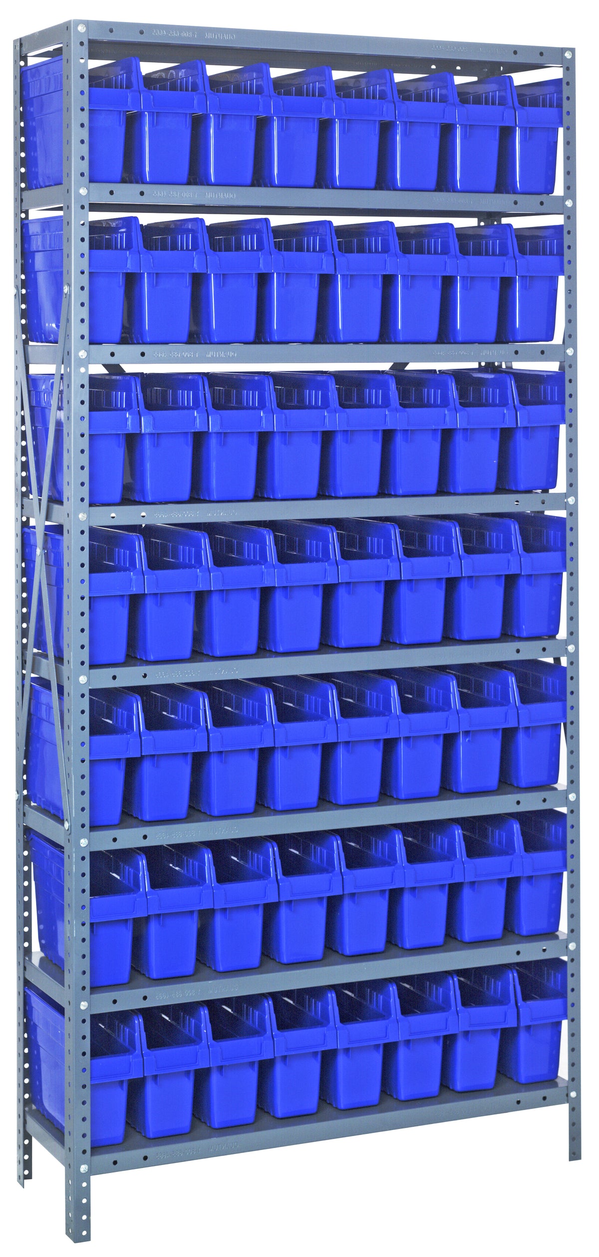 Quantum Store-Max 8" Shelf Bin Steel Shelving Systems with Bins – 1875-SB803 to 1875-SB810 – 1875-SB803 – Blue