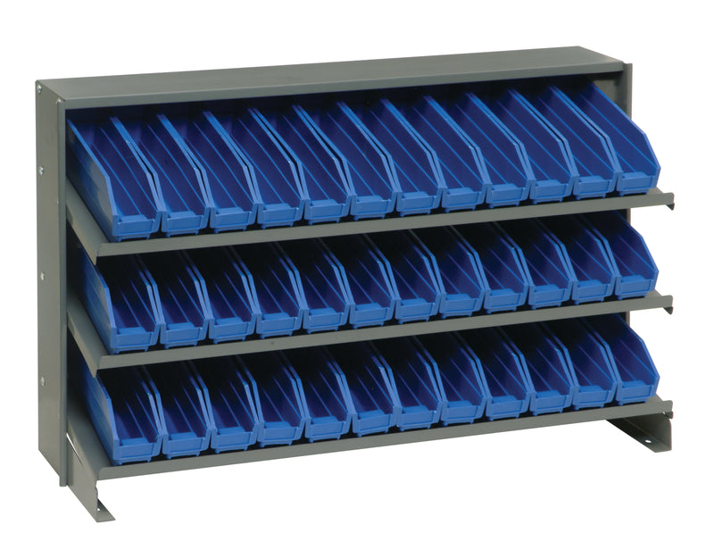 Quantum Bench Racks with Bins – 12-1/2" x 36" x 23" – QPRHA-100 – Blue