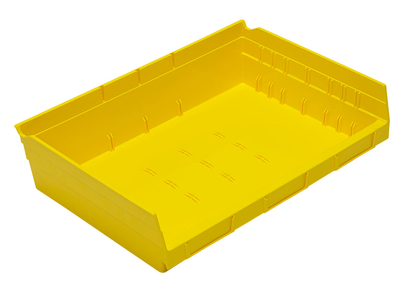 Quantum 4" Shelf Bins – QSB114 to QSB122 – Case Pack – 11-5/8" x 16-1/2" x 4" – QSB118 – Yellow
