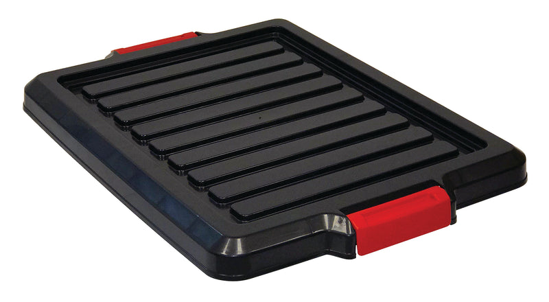 Quantum Latch Containers – 21" x 15-7/8" x 7-3/4" – Individual Units – LID1915 – Black