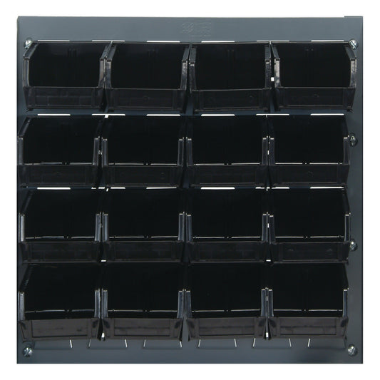 Quantum Stack & Hang Gray Louvered Panel with Bins – 18" x 19" – Kit – QLP-1819 – QLP-1819 – 210-16 – Black