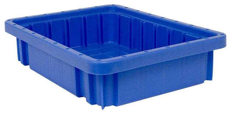 Quantum Dividable Grid Containers – DG91025 to DG92060 – Case Pack – 10-7/8" x 8-1/4" x 2-1/2" – DG91025 – Blue