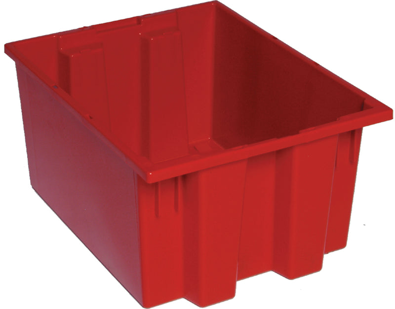 Quantum Genuine Stack & Nest Totes – SNT180 to SNT225 – Case Pack – 19-1/2" x 15-1/2" x 10" – SNT190 – Red