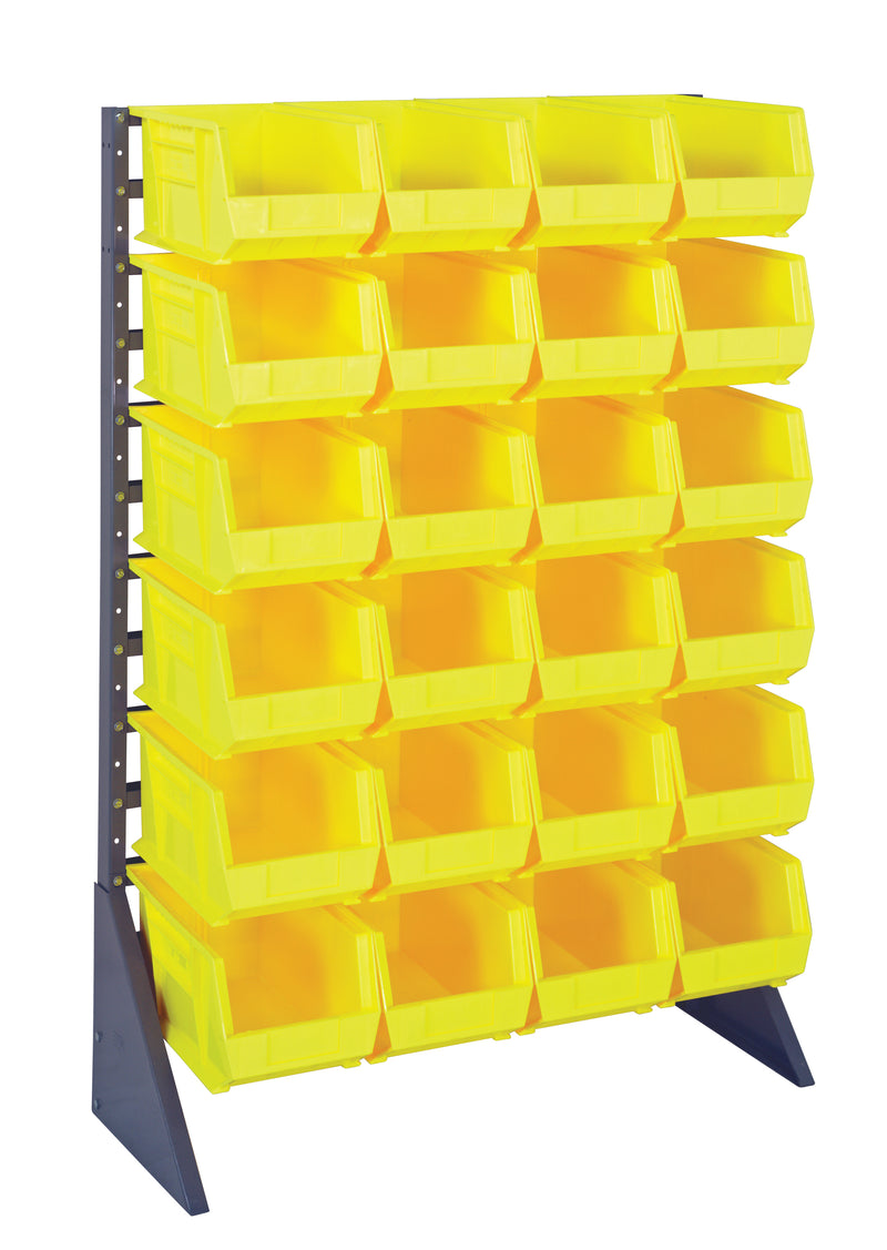 Quantum Steel Rail Bin Packages – 36" x 15" x 53" – QRU-12S-240-24 – Yellow