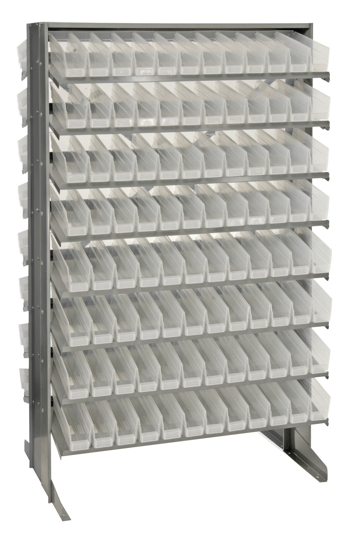 Quantum Double-Sided Pick Racks – 24" x 36" x 60" – QPRD-100CL – Clear