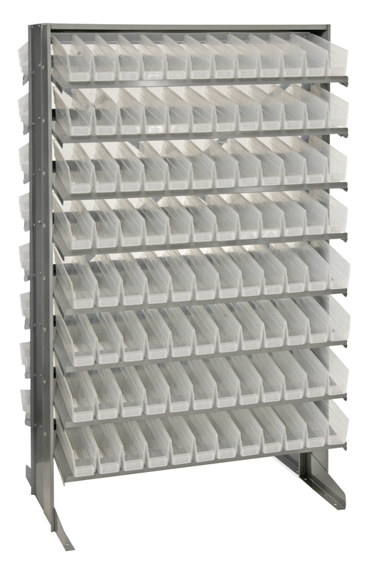 Quantum Double-Sided Pick Racks – 24" x 36" x 60" – QPRD-100CL – Clear
