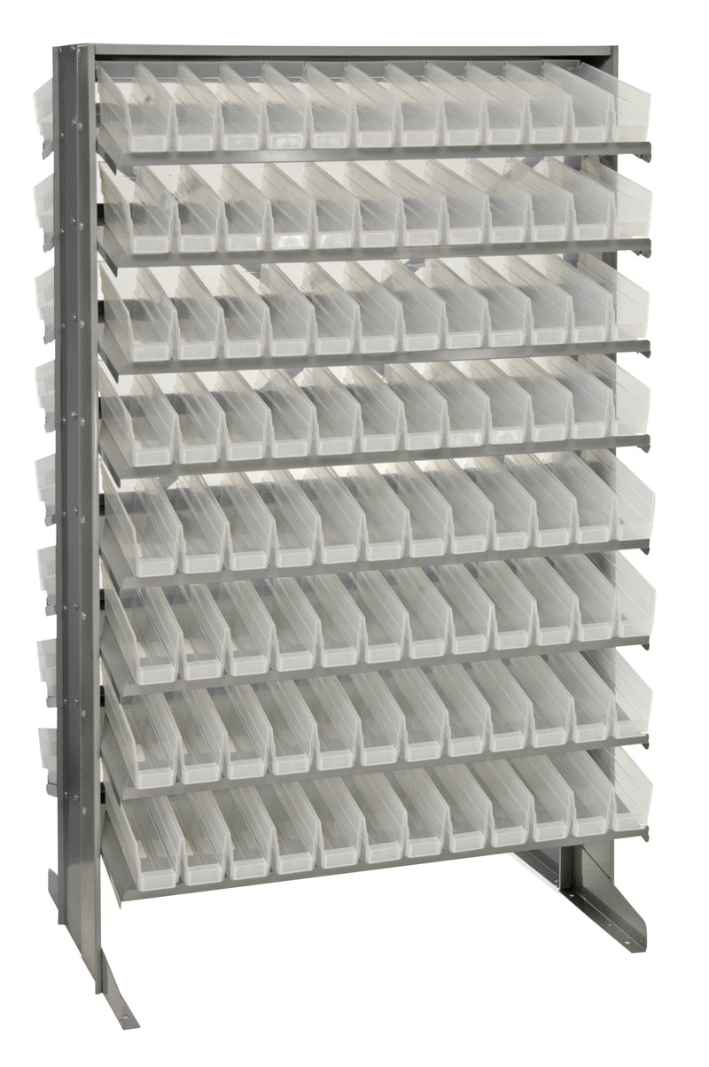 Quantum Double-Sided Pick Racks – 24" x 36" x 60" – QPRD-100CL – Clear