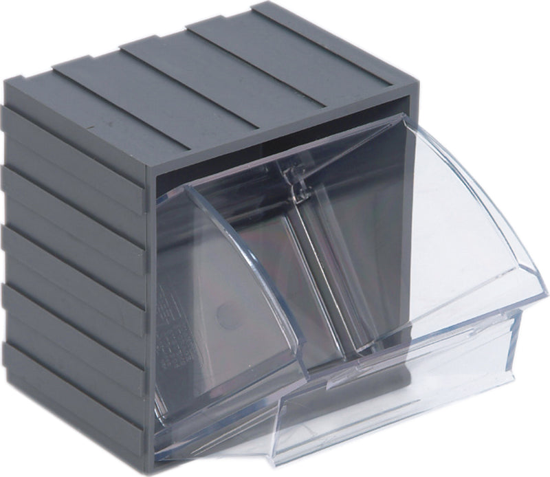 Quantum Individual Bins – Case Pack – 3-5/8" x 4-1/16" x 4-1/4" – QTB406 – Gray