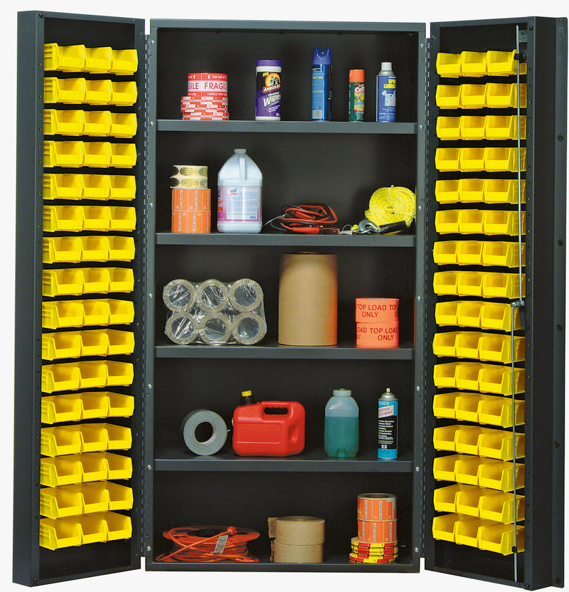 Quantum 36" Wide Storage Cabinets – 36" x 24" x 72" – QSC Series – QSC-36 to QSC-64-2S-6DS – Kit – QSC-36-96-4IS – Yellow