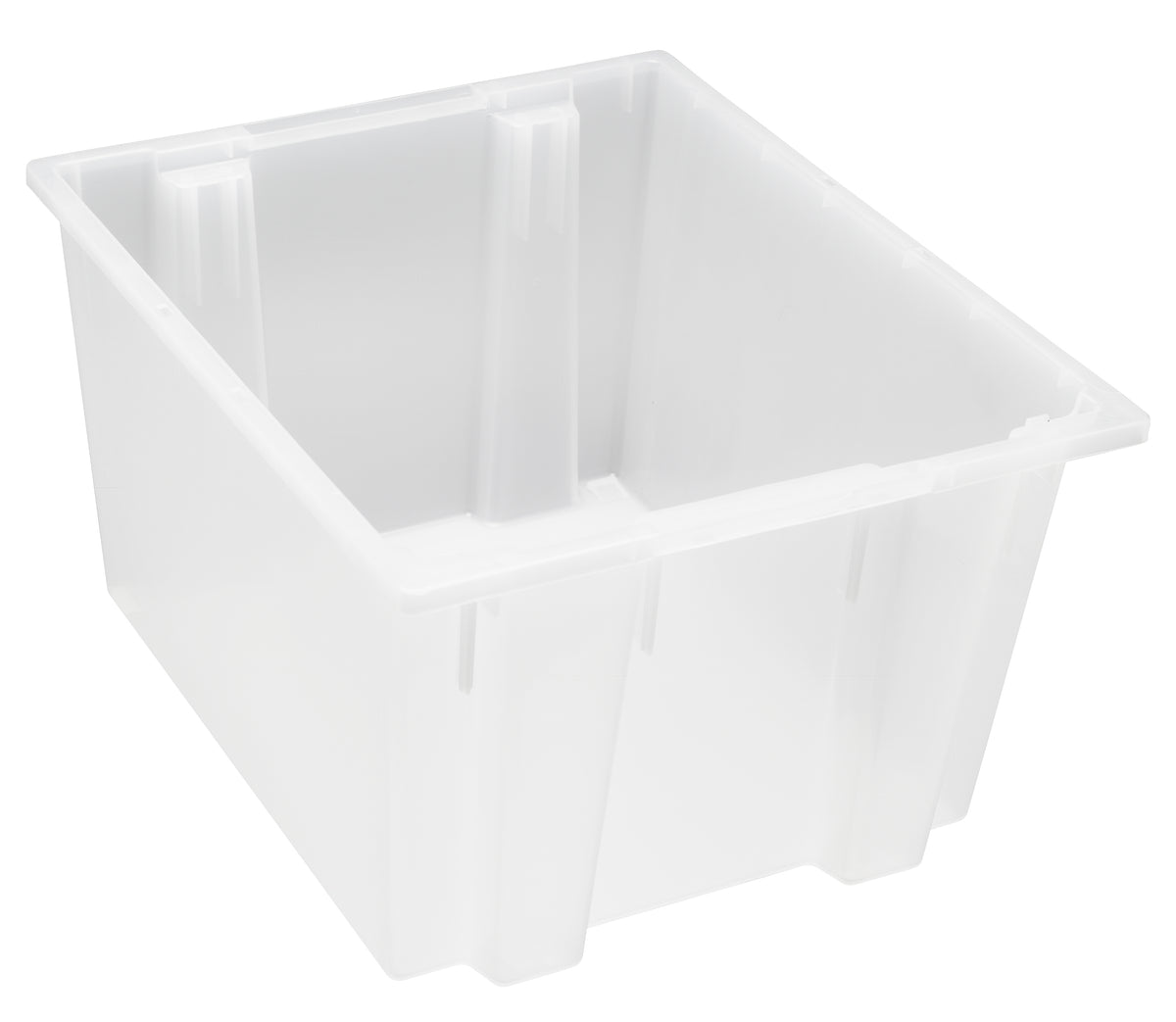 Quantum Clear-View Stack & Nest Totes – SNT230CL to SNT300CL – Case Pack – 23-1/2" x 19-1/2" x 13" – SNT230CL – Clear