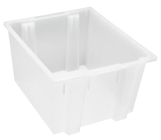 Quantum Clear-View Stack & Nest Totes – SNT230CL to SNT300CL – Case Pack – 23-1/2" x 19-1/2" x 13" – SNT230CL – Clear