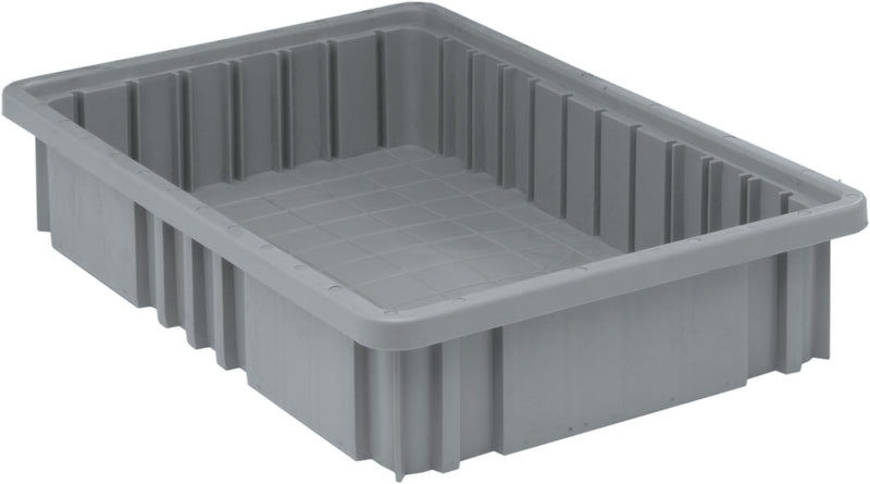Quantum Dividable Grid Containers – DG91025 to DG92060 – Individual Units – 16-1/2" x 10-7/8" x 3-1/2" – DG92035 – Gray