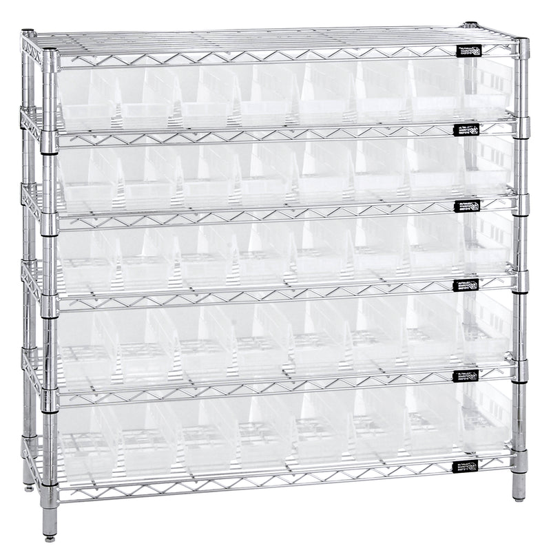 Quantum Complete Bin Center – 12" x 36" x 36" – WR6-36-1236-101CL – Clear