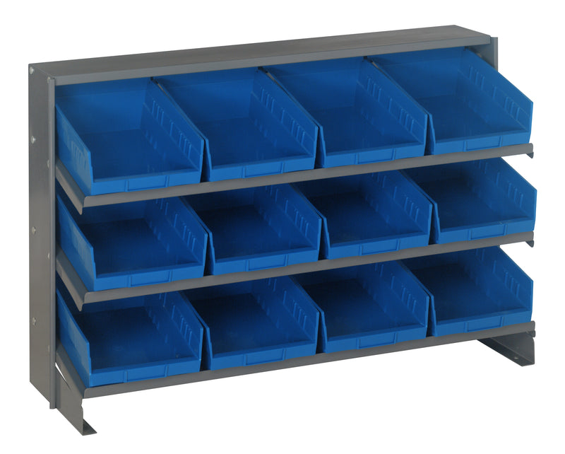 Quantum Bench Racks with Bins – 12-1/2" x 36" x 23" – QPRHA-107 – Blue