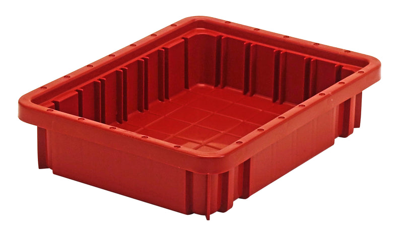 Quantum Dividable Grid Containers – DG91025 to DG92060 – Individual Units – 10-7/8" x 8-1/4" x 2-1/2" – DG91025 – Red