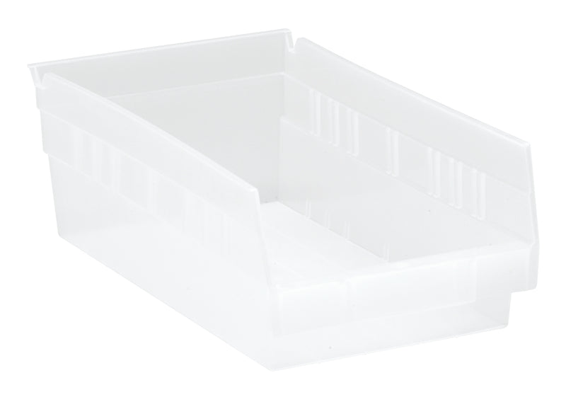 Quantum Clear-View Economy 4" Shelf Bins – QSB100CL to QSB105CL – Case Pack – 11-5/8" x 6-5/8" x 4" – QSB102CL – Clear