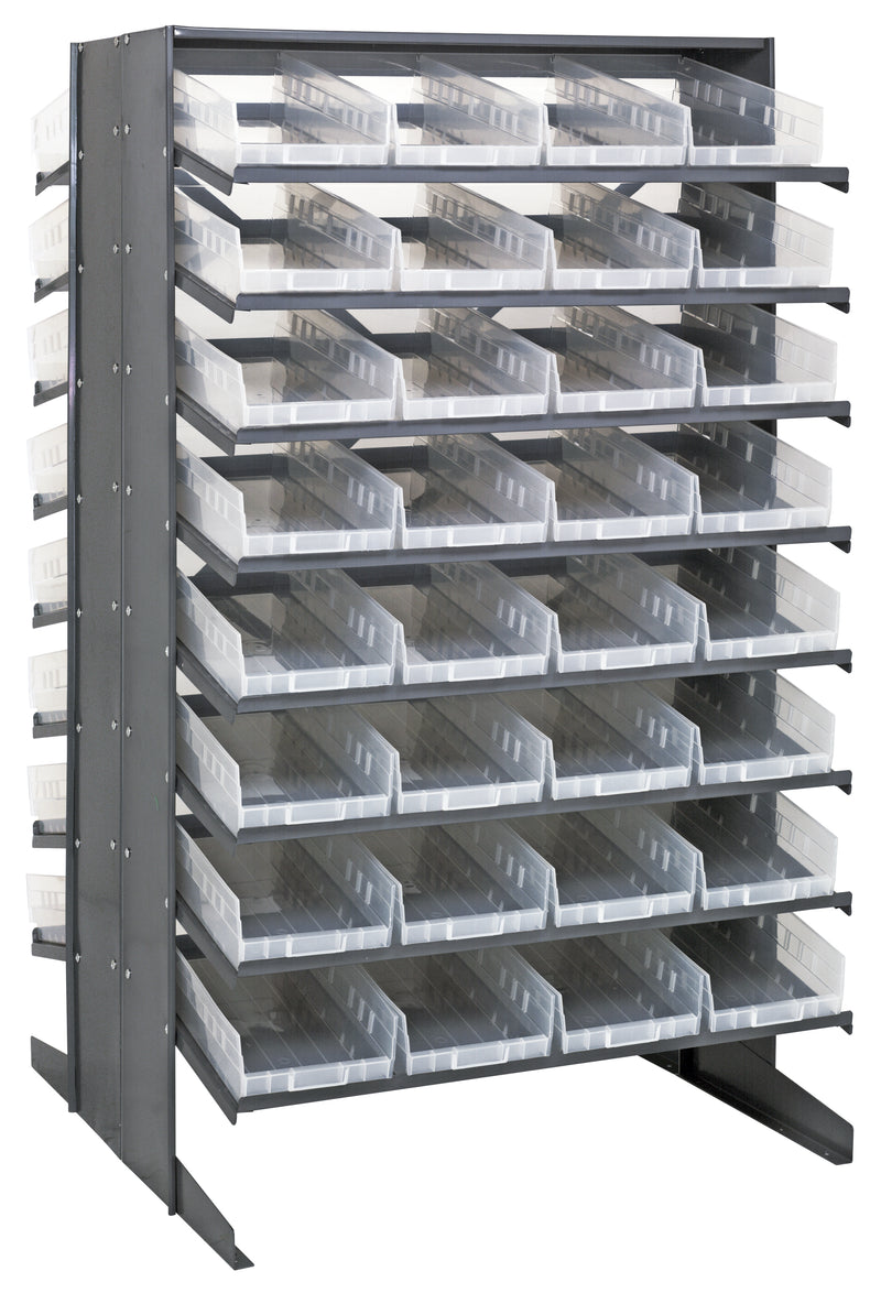 Quantum Double-Sided Pick Racks – 36" x 36" x 60" – QPRD-108CL – Clear