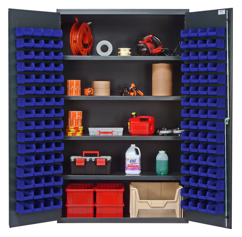 Quantum 48" Wide Storage Cabinets – 48" x 24" x 78" – QSC Series – Kit – QSC-4803 – Blue