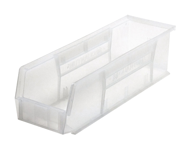 Quantum Clear-View Ultra Stack & Hang Bins – QUS234CL to QUS240CL – Case Pack – 18" x 5-1/2" x 5" – QUS238CL – Clear