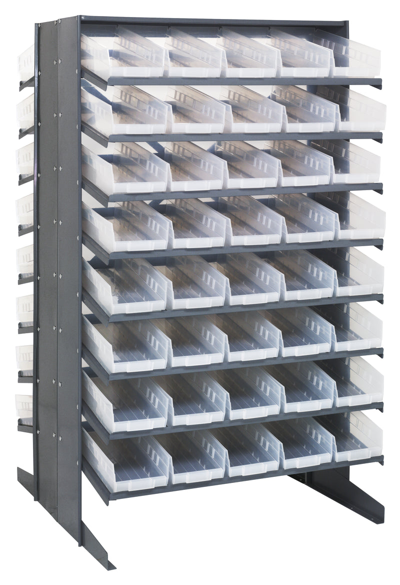 Quantum Double-Sided Pick Racks – 36" x 36" x 60" – QPRD-104CL – Clear