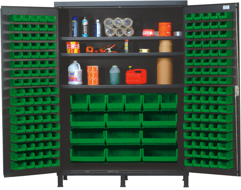 Quantum 60" Wide Storage Cabinets – 60" x 24" x 84" – QSC-60S – Green