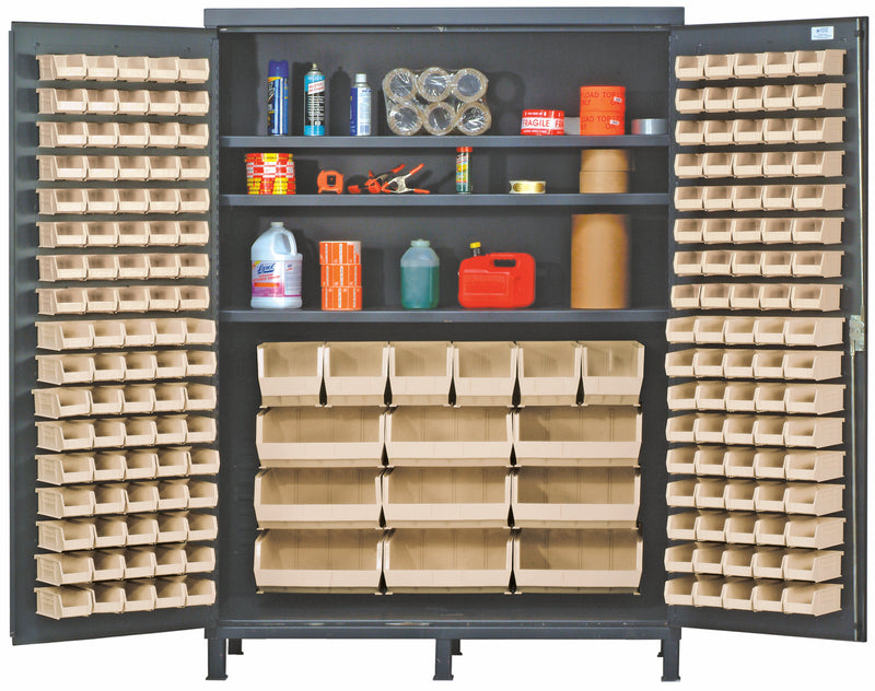 Quantum 60" Wide Storage Cabinets – 60" x 24" x 84" – QSC-60S – Ivory