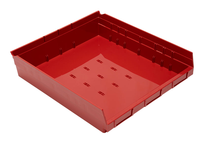 Quantum 4" Shelf Bins – QSB114 to QSB122 – Case Pack – 17-7/8" x 16-1/2" x 4" – QSB122 – Red