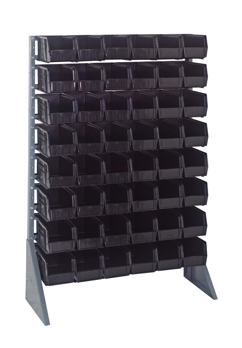 Quantum Steel Rail Bin Packages – 36" x 15" x 53" – QRU-16S-230-48 – Black