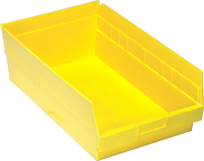 Quantum 6" Shelf Bins – QSB207 to QSB216 – Case Pack – 17-7/8" x 11-1/8" x 6" – QSB210 – Yellow