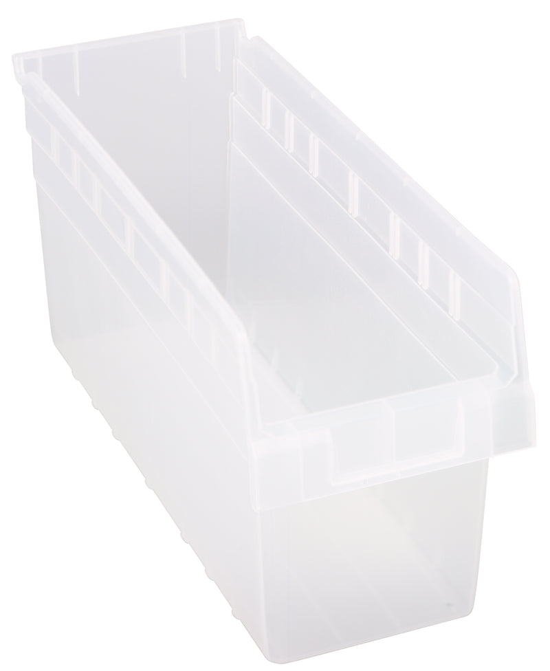 Quantum Clear-View Store-Max 8" Shelf Bins – QSB801CL to QSB806CL – Case Pack – 17-7/8" x 6-5/8" x 8" – QSB804CL – Clear