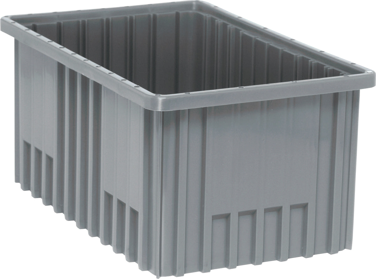 Quantum Dividable Grid Containers – DG92080 to DG93120 – Individual Units – 16-1/2" x 10-7/8" x 8" – DG92080 – Gray