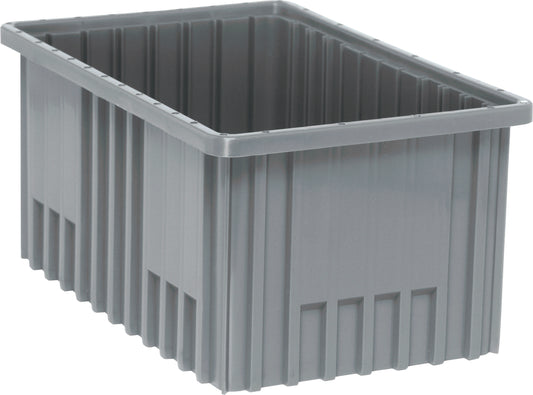 Quantum Dividable Grid Containers – DG92080 to DG93120 – Individual Units – 16-1/2" x 10-7/8" x 8" – DG92080 – Gray
