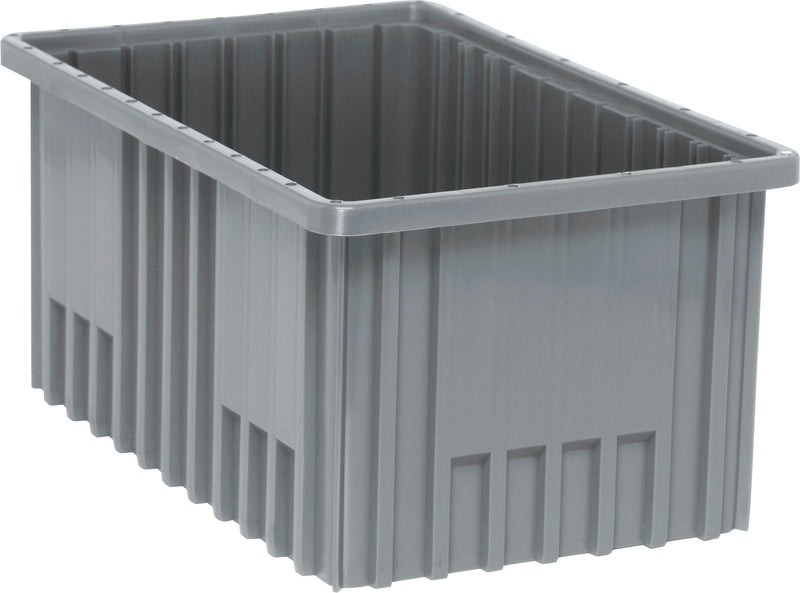 Quantum Dividable Grid Containers – DG92080 to DG93120 – Individual Units – 16-1/2" x 10-7/8" x 8" – DG92080 – Gray