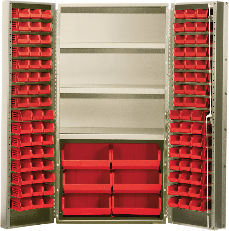 Quantum 36" Wide Storage Cabinets – 36" x 24" x 72" – QSC-BG Series – QSC-BG-36 to QSC-BG-36S – Kit – QSC-BG-36S – Red